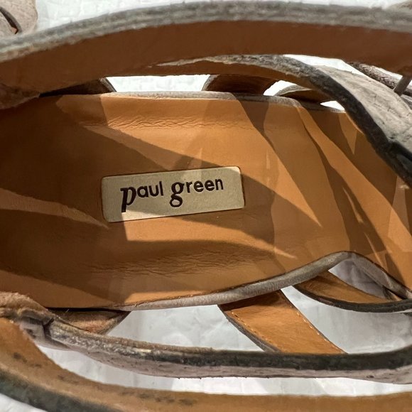 PAUL GREEN 'Hana' Taupe Lace-Up Heel Sandals - Size 8 (UK 5.5) - Picture 6 of 8